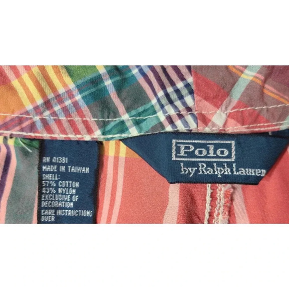 Polo Ralph Lauren Men's Swim Board Shorts Swimwear Size 36 Plaid Hook & Fly - Picture 4 of 6